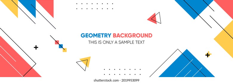 Abstract minimal background with memphis geometry style