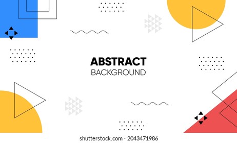 Abstract minimal background with memphis geometry style