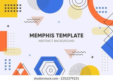 Abstract minimal background with memphis geometry style