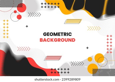Abstract minimal background with memphis geometry style for presentation, wallpaper or website
