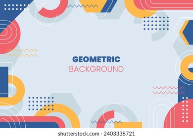Abstract minimal background with memphis geometry style