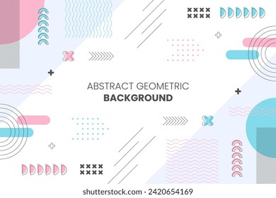 Abstract minimal background with memphis geometry style