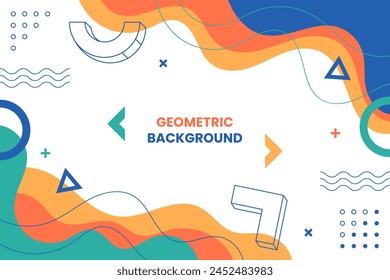 Abstract minimal background with memphis geometry style