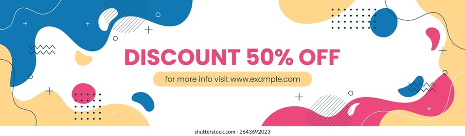 Abstract minimal background with memphis geometry style for sale promotion