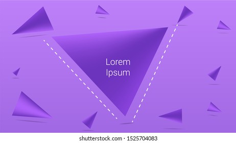 Abstract minimal background, modern wallpaper with triangle gradient shape composition.