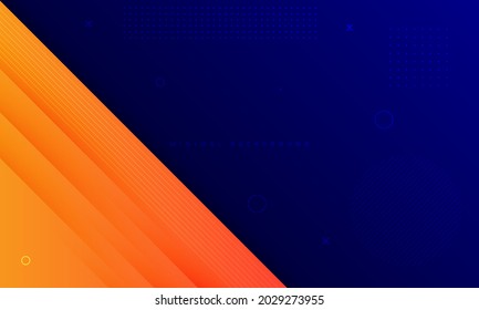 abstract minimal background with orange and blue gradient color. 