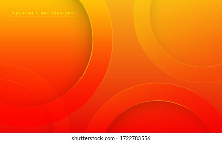 abstract minimal background with orange color	with circle