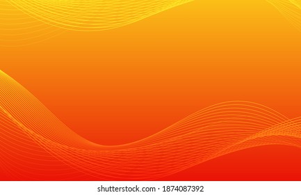 fondo mínimo abstracto con color naranja y onda de línea