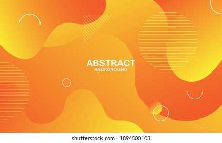 Abstract minimal background with orange color. Dynamic shapes composition. Vector illustration