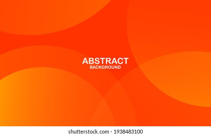 Abstract minimal background with orange color. Dynamic shapes composition. Eps10 vector