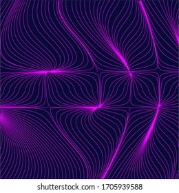 Abstract minimal background with purple neon lines. Future concept. Vibrant futuristic wallpaper with geometric elements. EPS 10.