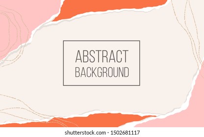 Abstract Minimal Background Torn Paper Sheets Stock Vector (Royalty ...