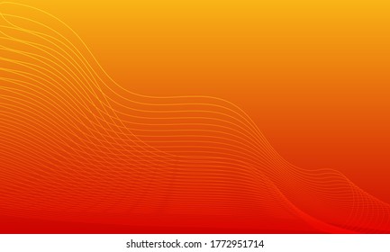 fondo mínimo abstracto con línea ondulada y color naranja.