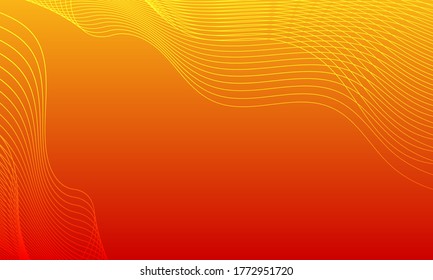 fondo mínimo abstracto con línea ondulada y color naranja.