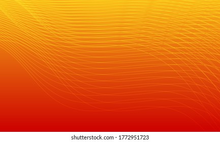 abstract minimal background with wavy line and orange color.