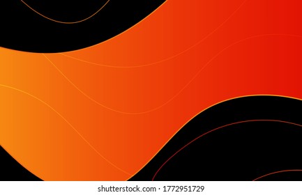 abstract minimal background with wavy line and orange color.