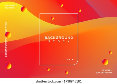 abstract minimal background with yellow red gradient. curvy, wavy, fluid, liquid, flowing. suitable for background, banner, poster, landing page, wallpaper, home screen, theme. vector eps10