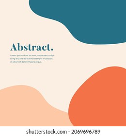 Abstract minimal backgrounds. Hand drawing various shapes and text. Trendy modern contemporary vector illustration. Every background is isolated. Pastel color