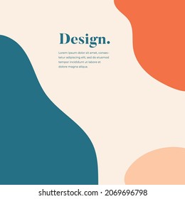 Resumen de antecedentes mínimos. Dibujar a mano varias formas y texto. Ilustración vectorial contemporánea moderna de moda. Cada fondo está aislado. Color del pastel