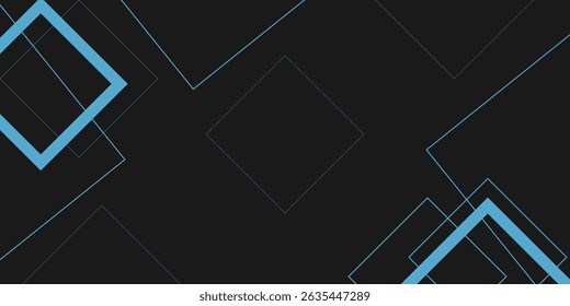 abstract minimal black background with blue geometric shape