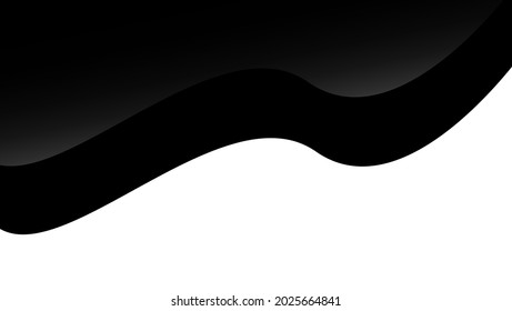abstract minimal black and white background with wavy shape