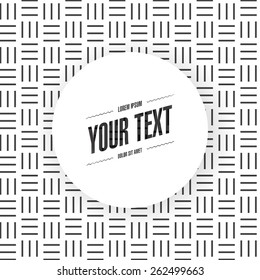Abstract minimal black and white pattern background wallpaper with minimal round text box design Eps 10 stock vector illustration 