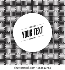 Abstract minimal black and white pattern background wallpaper with minimal round text box design Eps 10 stock vector illustration 