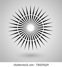 Abstract minimal black and white star for design Eps 10 stock photography illustration.
