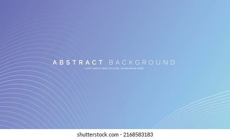 Abstract minimal blue gradient background. Trendy wavy lines template for business presentations, web header design with copy space for text