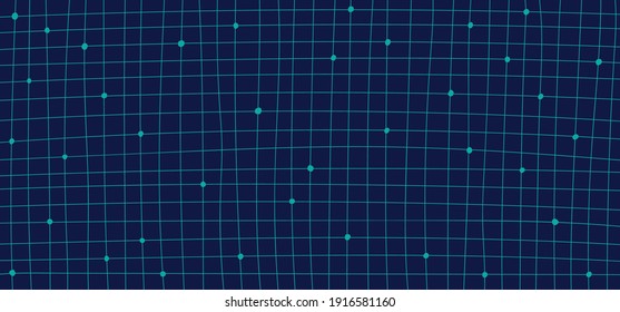 Abstract minimal blue line of drawing square pattern design template. Overlapping for hand drawing 80s background. illustration vector