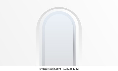 Abstract minimal blue podium product display presentation in a white background, illustration 3d Vector EPS 10