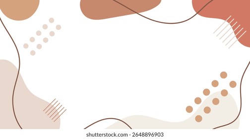 Abstrakter geometrischer Boho-Hintergrund mit Kopienraum. Vektorgrafik. Bildschirmhintergrund. Vorlage