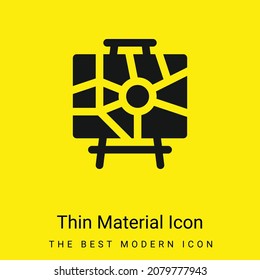 Abstract minimal bright yellow material icon