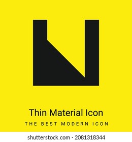 Resumen icono de material amarillo brillante mínimo