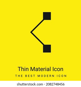 Resumen icono de material amarillo brillante mínimo