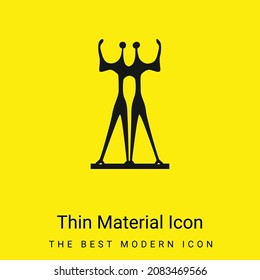 Resumen icono de material amarillo brillante mínimo