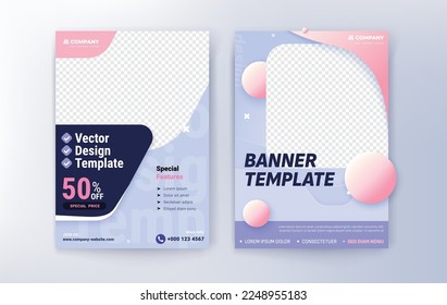 Abstract Minimal brochure covers design layout. Mock up pattern.  Memphis Style