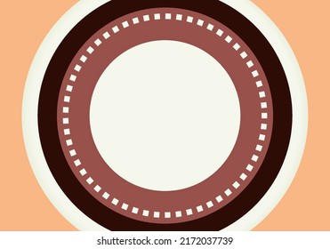 Abstraktes, minimales braunes Template-Design kreiert Stilkunst. Überlappen Sie die Vorlage mit dekorativem Hintergrund. Vektorgrafik