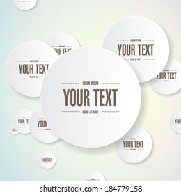 Abstract minimal bubbles design with your text  Eps 10 stock vector illustration 