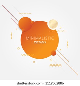 Abstract minimal circle design, modern geometric background,poster and borchure, flyer, template, vector illustration