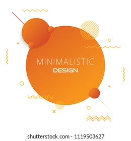 Abstract minimal circle design, modern geometric background,poster and borchure, flyer, template, vector illustration