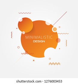 Abstract minimal circle design, modern geometric background,poster and borchure, flyer, template, vector illustration.