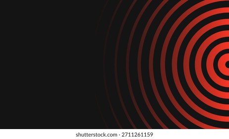 Abstractas líneas circulares mínimas sobre fondo oscuro