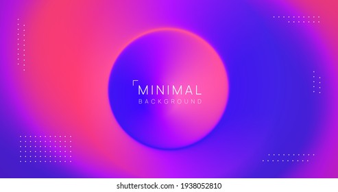 Abstract minimal colorful background. Fluid modern backdrop. Cool radial gradient vector design.