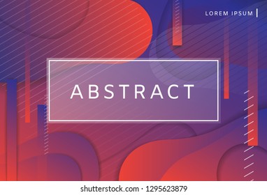 Abstract minimal colorful geometric background with fluid shapes composition. Vector illustration.