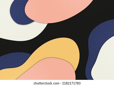 Abstract minimal colorful template design decorative artwork style. Overlapping template decoration background. Vector