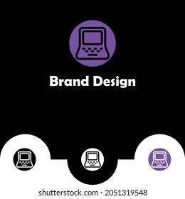 Resumen y plantilla mínima de diseño del logotipo del ordenador.