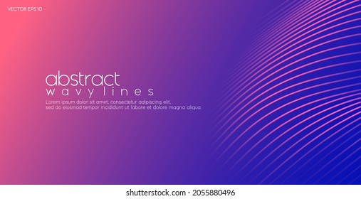 Abstract minimal corporate background with wavy lines for presentation, infographics and event promotion.