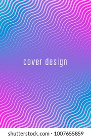 Abstract minimal cover with geometric waves and gradients. Trendy layout with halftone. Abstract minimal cover template for book, banner, invitation and poster. Futuristic business illustration.