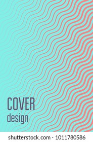 Abstract minimal cover with geometric waves and gradients. Trendy layout with halftone. Abstract minimal cover template for book, banner, invitation and poster. Futuristic business illustration.